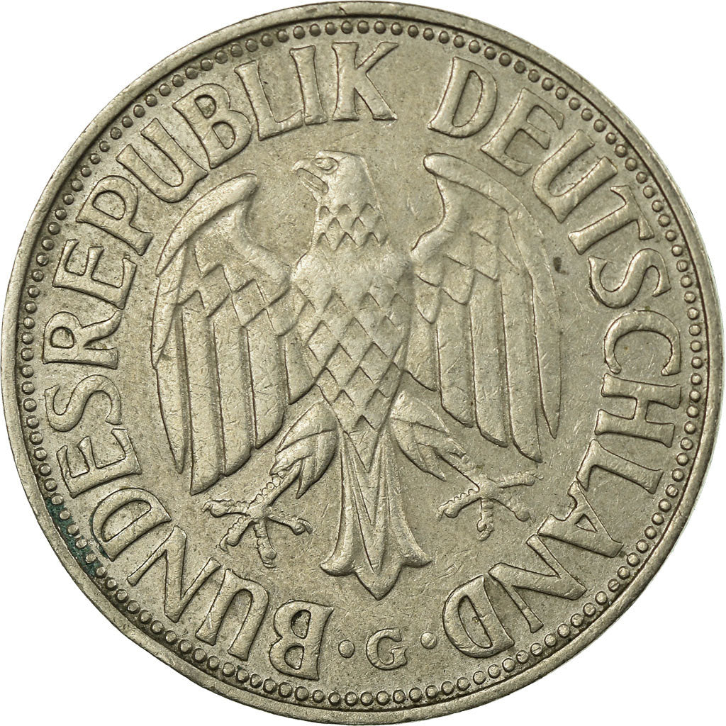 Coin, GERMANY - FEDERAL REPUBLIC, Mark, 1962, Karlsruhe, EF(40-45)