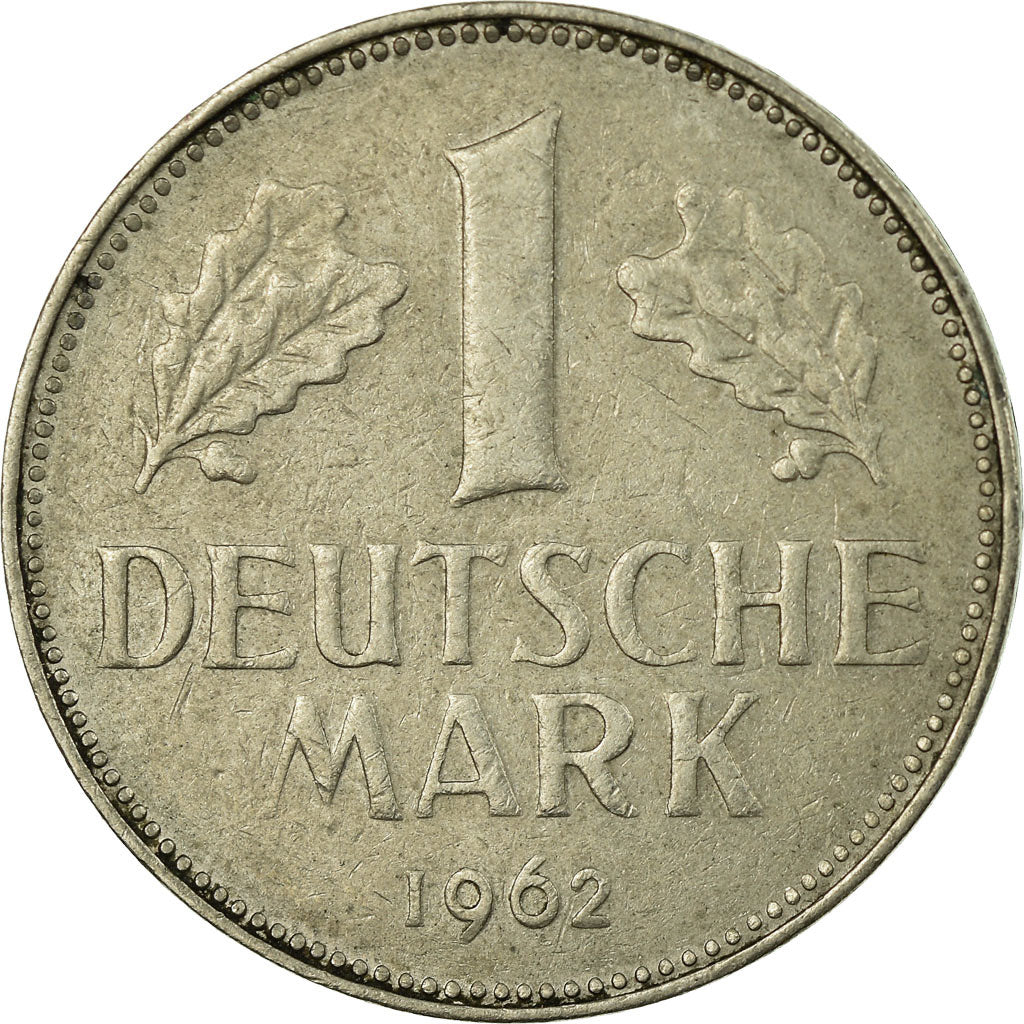 Coin, GERMANY - FEDERAL REPUBLIC, Mark, 1962, Karlsruhe, EF(40-45)