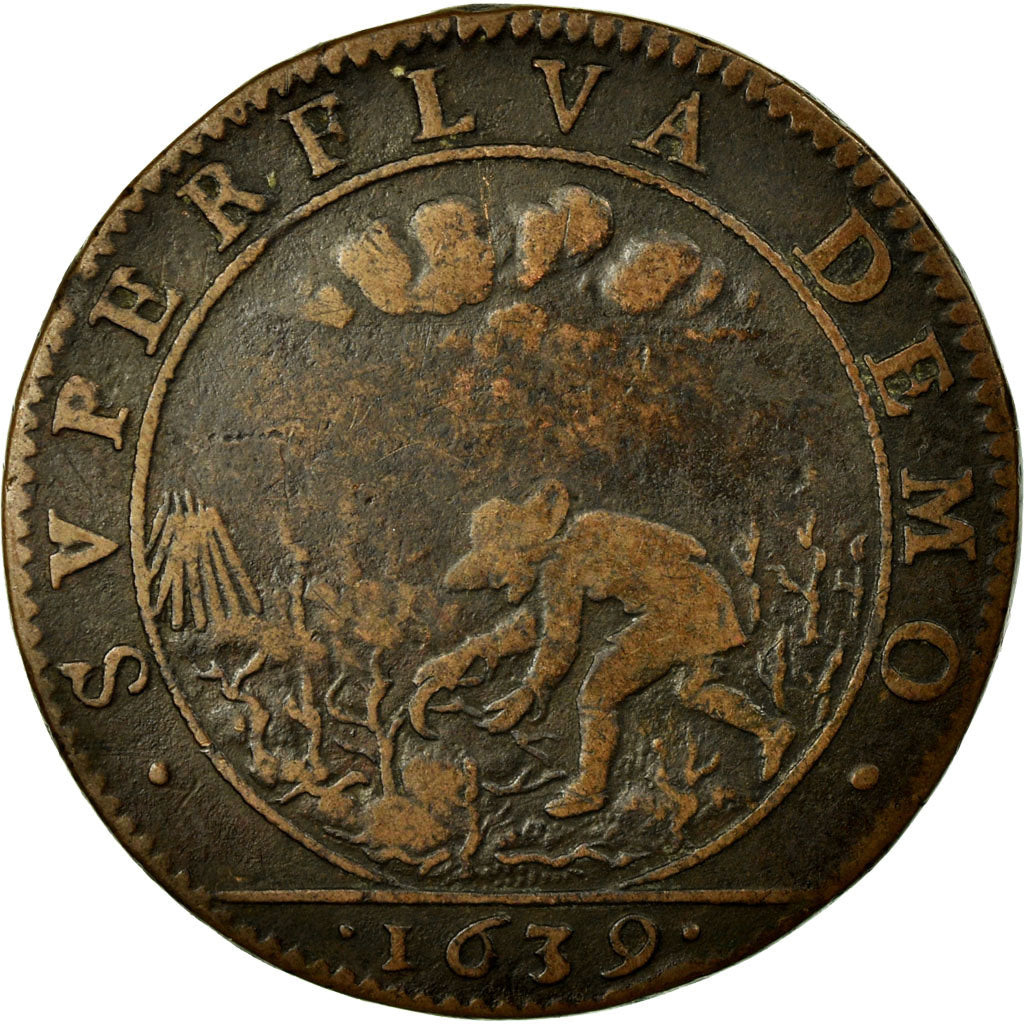 France, Royal, Token, 1641, EF(40-45), Copper, Feuardent #12361, 5.96