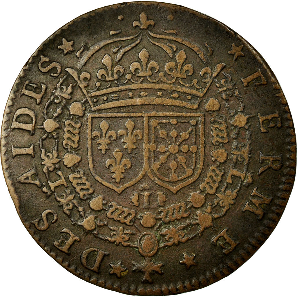 France, Royal, Token, 1641, EF(40-45), Copper, Feuardent #12361, 5.96