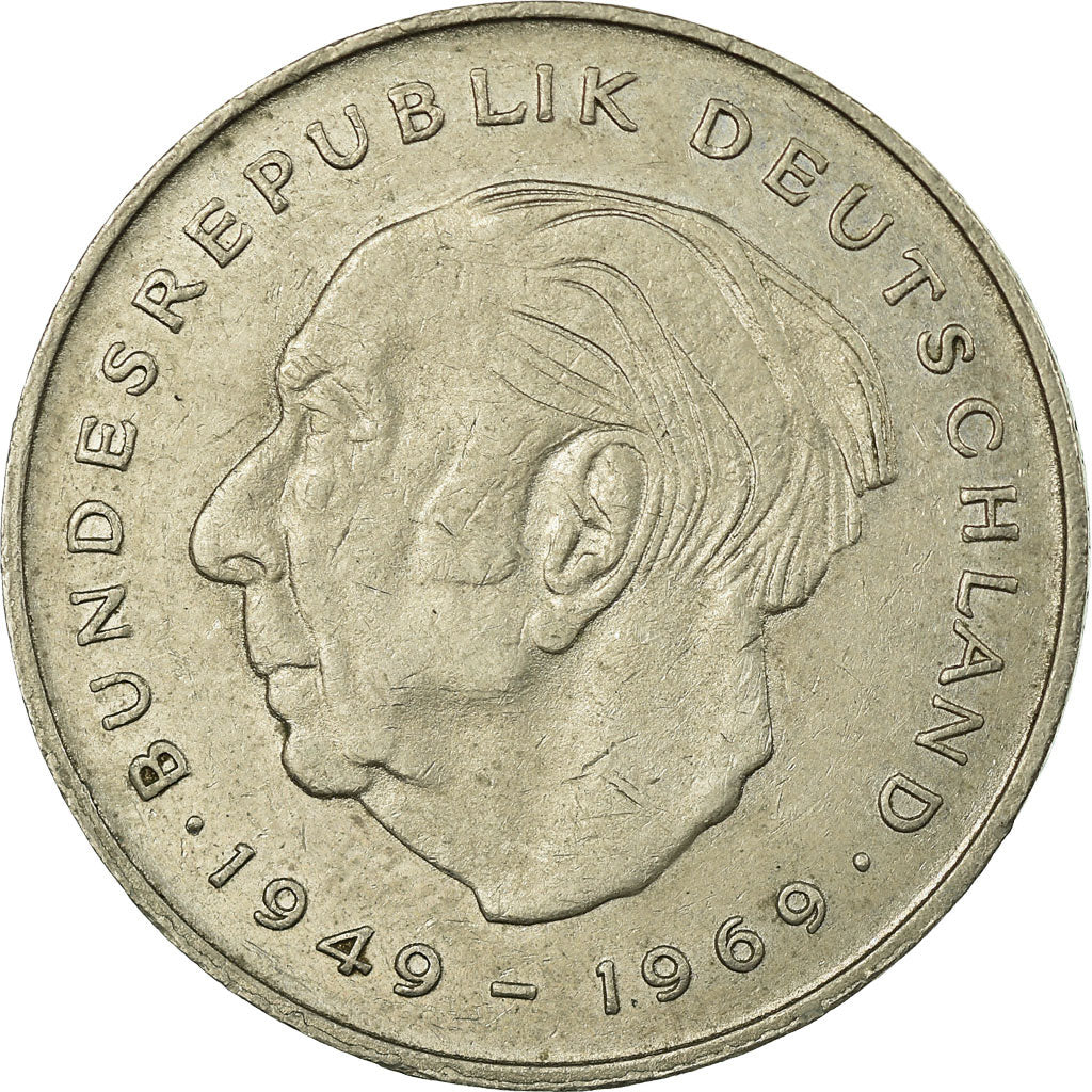 Coin, GERMANY - FEDERAL REPUBLIC, 2 Mark, 1977, Stuttgart, EF(40-45)