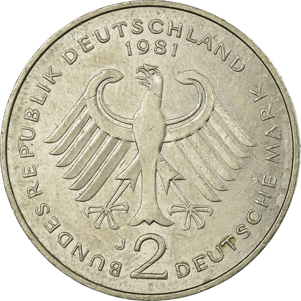 Munten, Federale Duitse Republiek, 2 Mark, 1981, Hambourg, ZF, Copper-Nickel