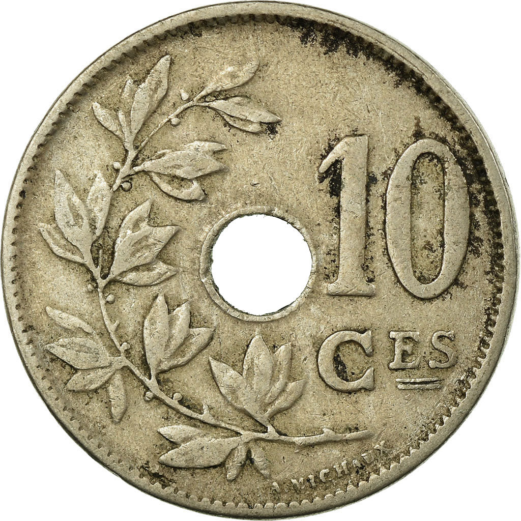 Moneda, Bélgica, 10 Centimes, 1920, BC+, Cobre - níquel, KM:85.1