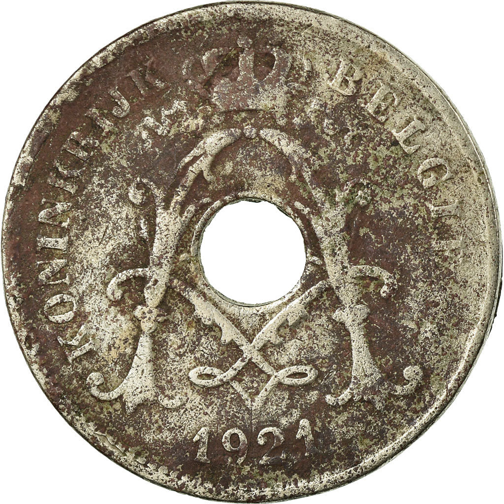 Moeda, Bélgica, 10 Centimes, 1921, VF(20-25), Cobre-níquel, KM:86