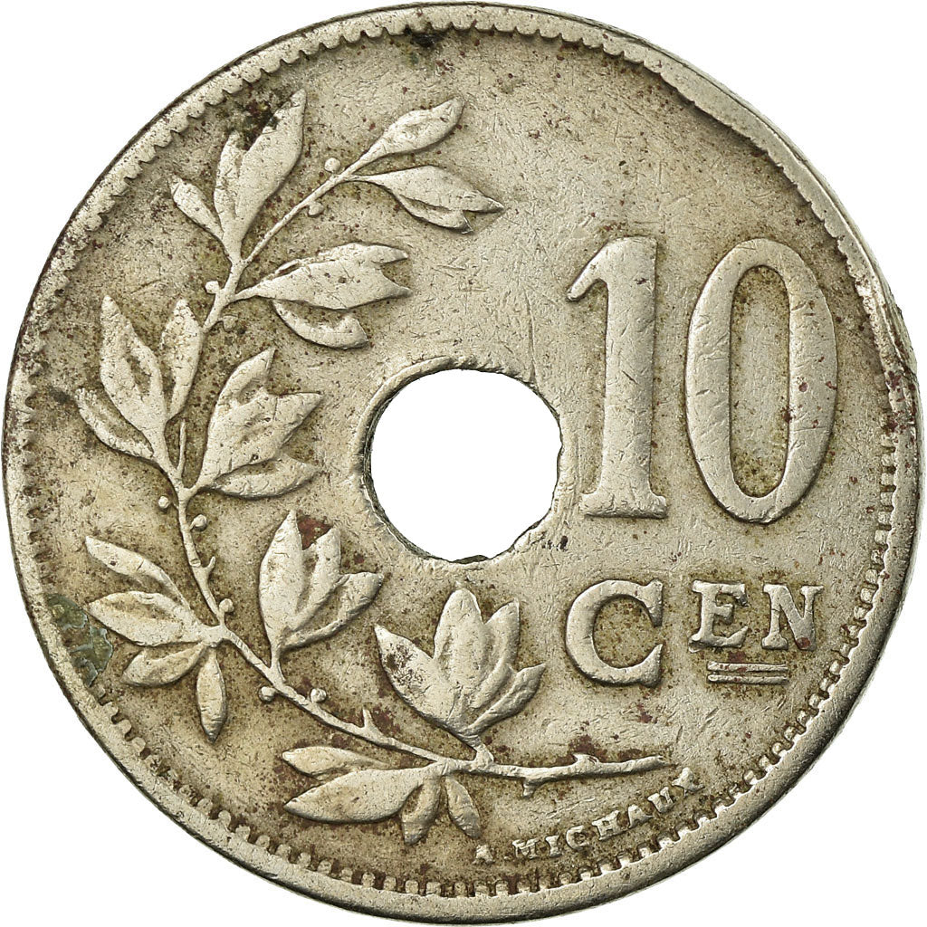 Moeda, Bélgica, 10 Centimes, 1921, VF(20-25), Cobre-níquel, KM:86