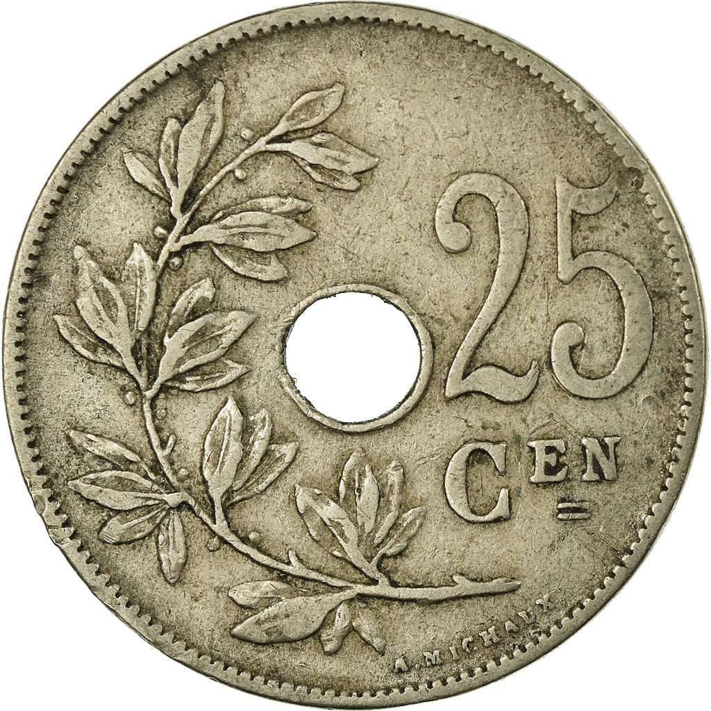 Moneda, Bélgica, 25 Centimes, 1926, MBC, Cobre - níquel, KM:69