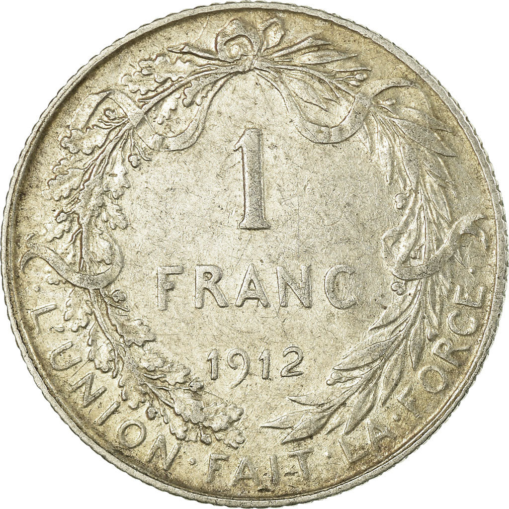 Coin, Belgium, Franc, 1912, EF(40-45), Silver, KM:72