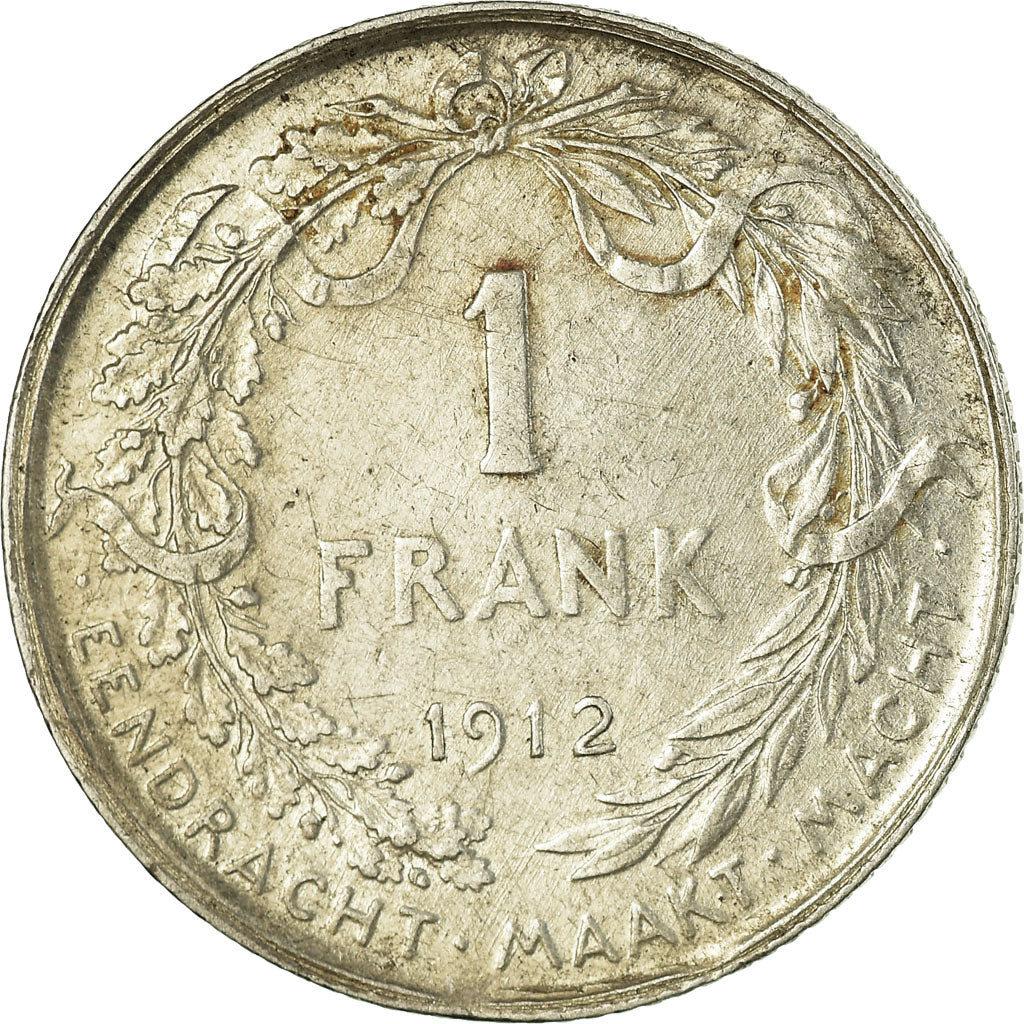 Coin, Belgium, Franc, 1912, EF(40-45), Silver, KM:73.1