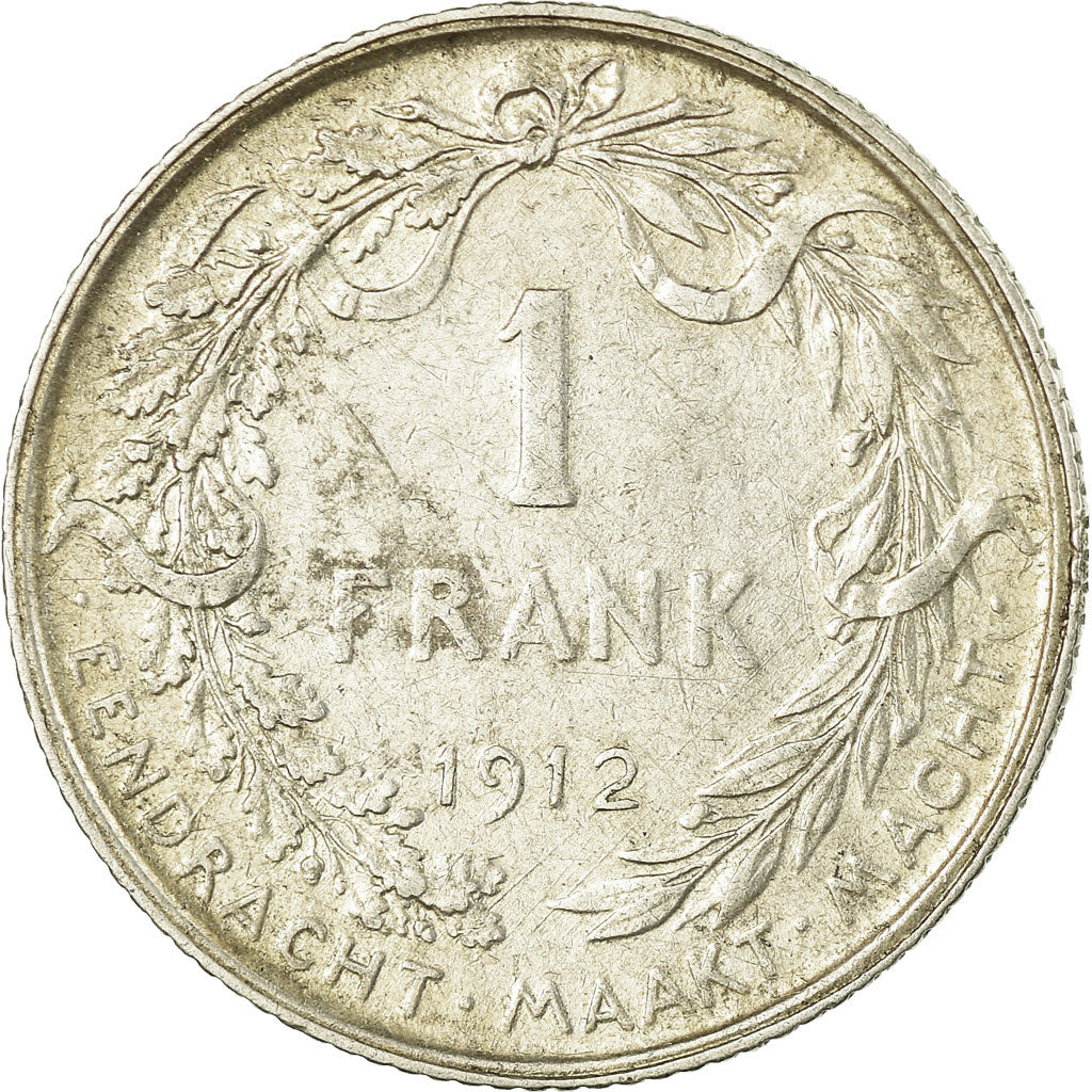 Coin, Belgium, Franc, 1912, EF(40-45), Silver, KM:73.1
