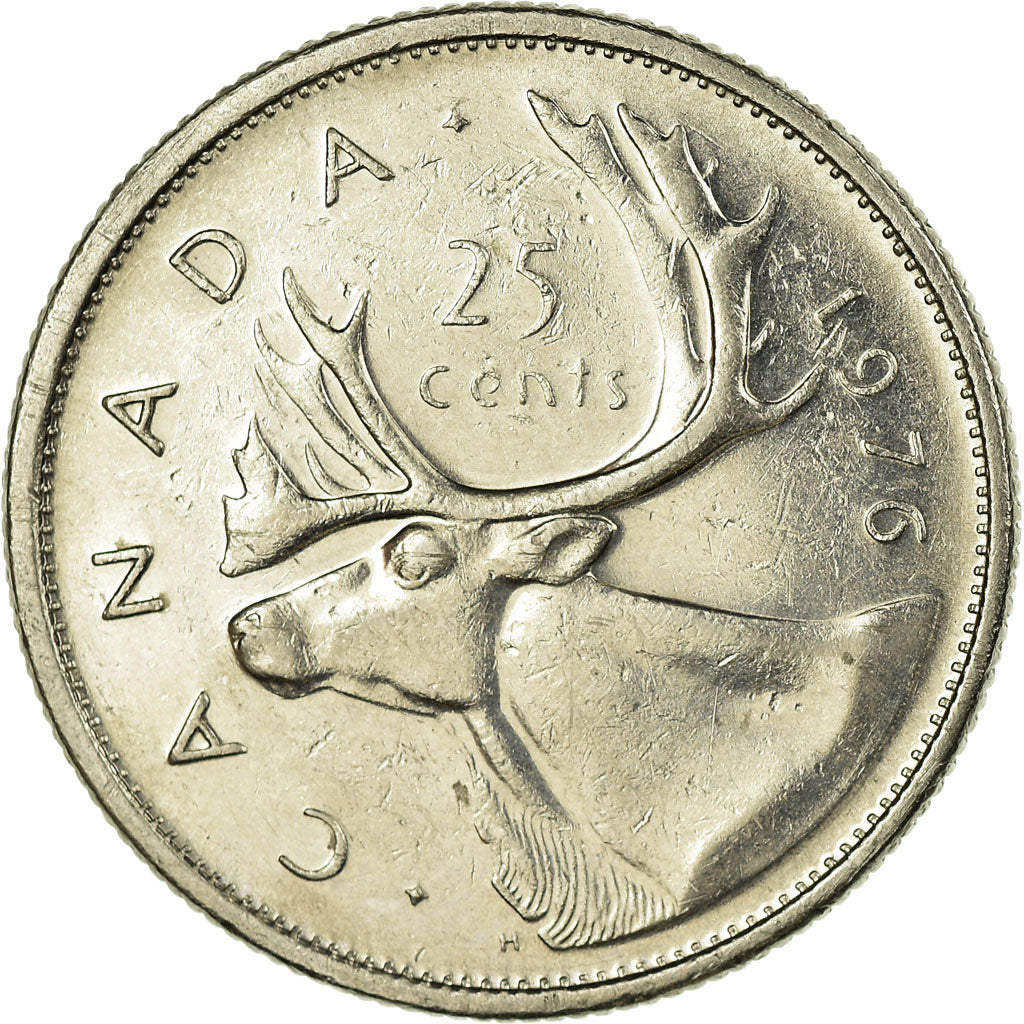 Coin, Canada, Elizabeth II, 25 Cents, 1976, Royal Canadian Mint, Ottawa