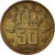 Moneta, Belgia, Baudouin I, 50 Centimes, 1987, EF(40-45), Bronze, KM:149.1