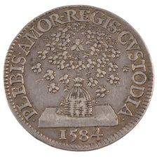 France, Royal, Token, 1584, AU(50-53), Silver, 4.55