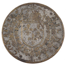 France, Token, Royal, 1587, VF(30-35), Copper, Feuardent:56