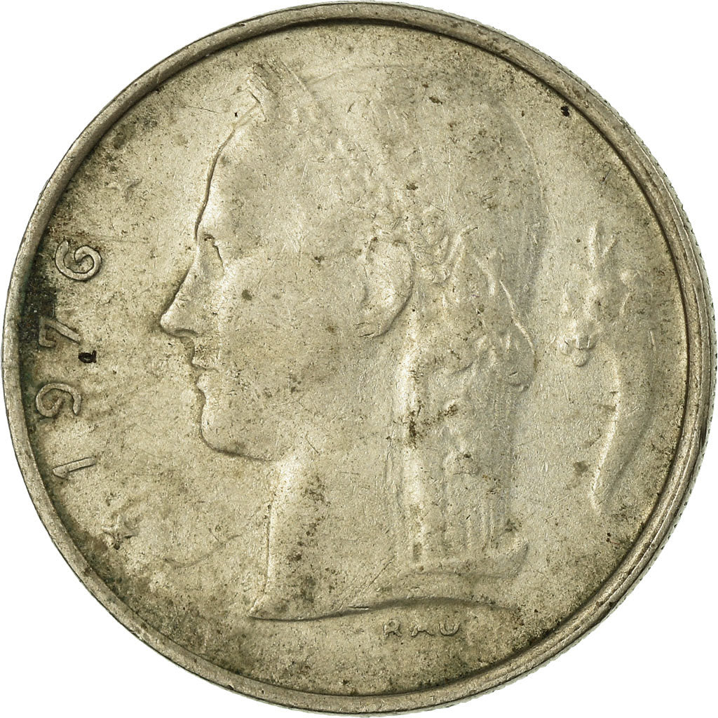 Moeda, Bélgica, Franc, 1976, VF(30-35), Cobre-níquel, KM:142.1