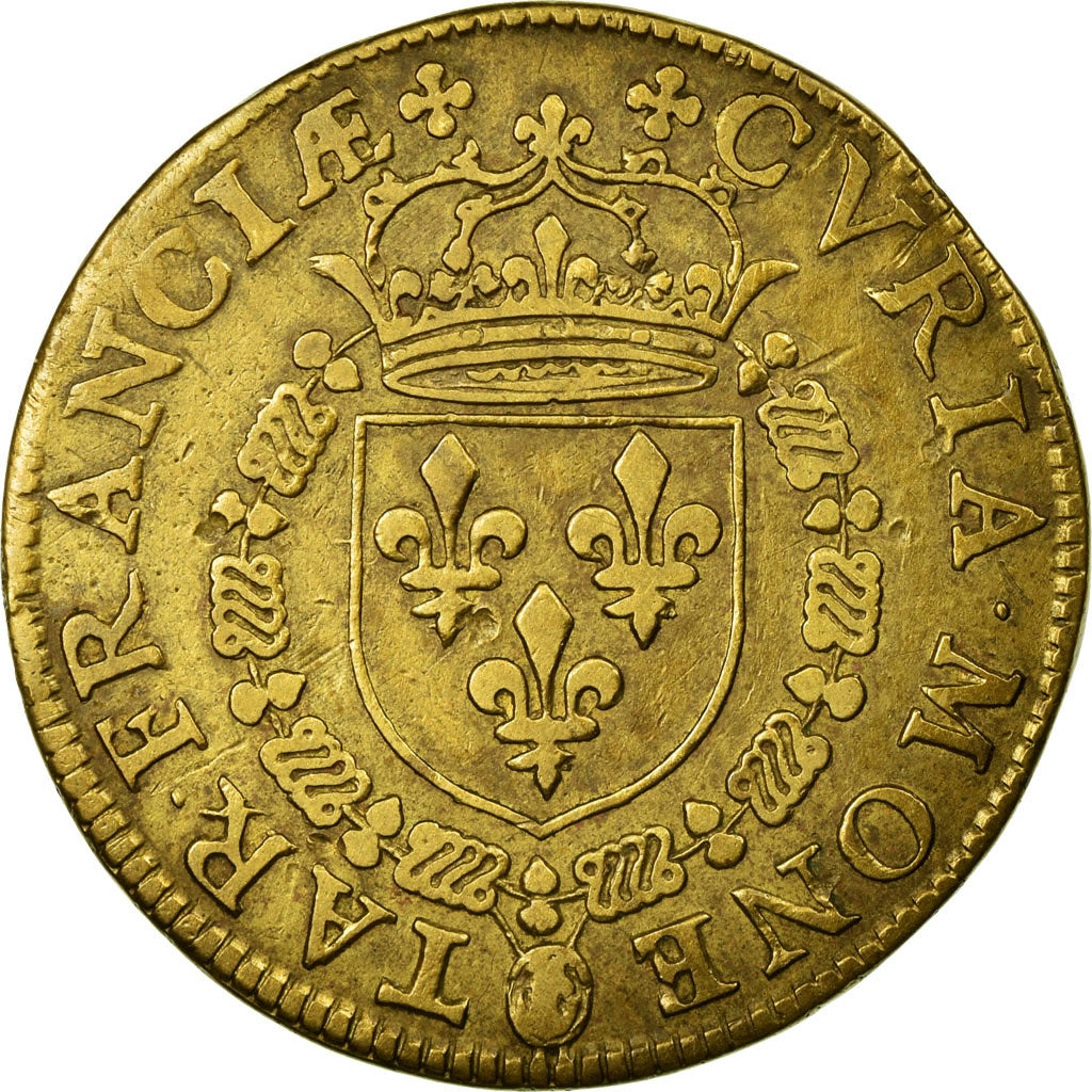 France, Token, Royal, 1577, AU(50-53), Copper, Feuardent:2155