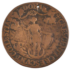 France, Royal, Token, 1582, VF(30-35), Copper, Feuardent #7519, 4.38
