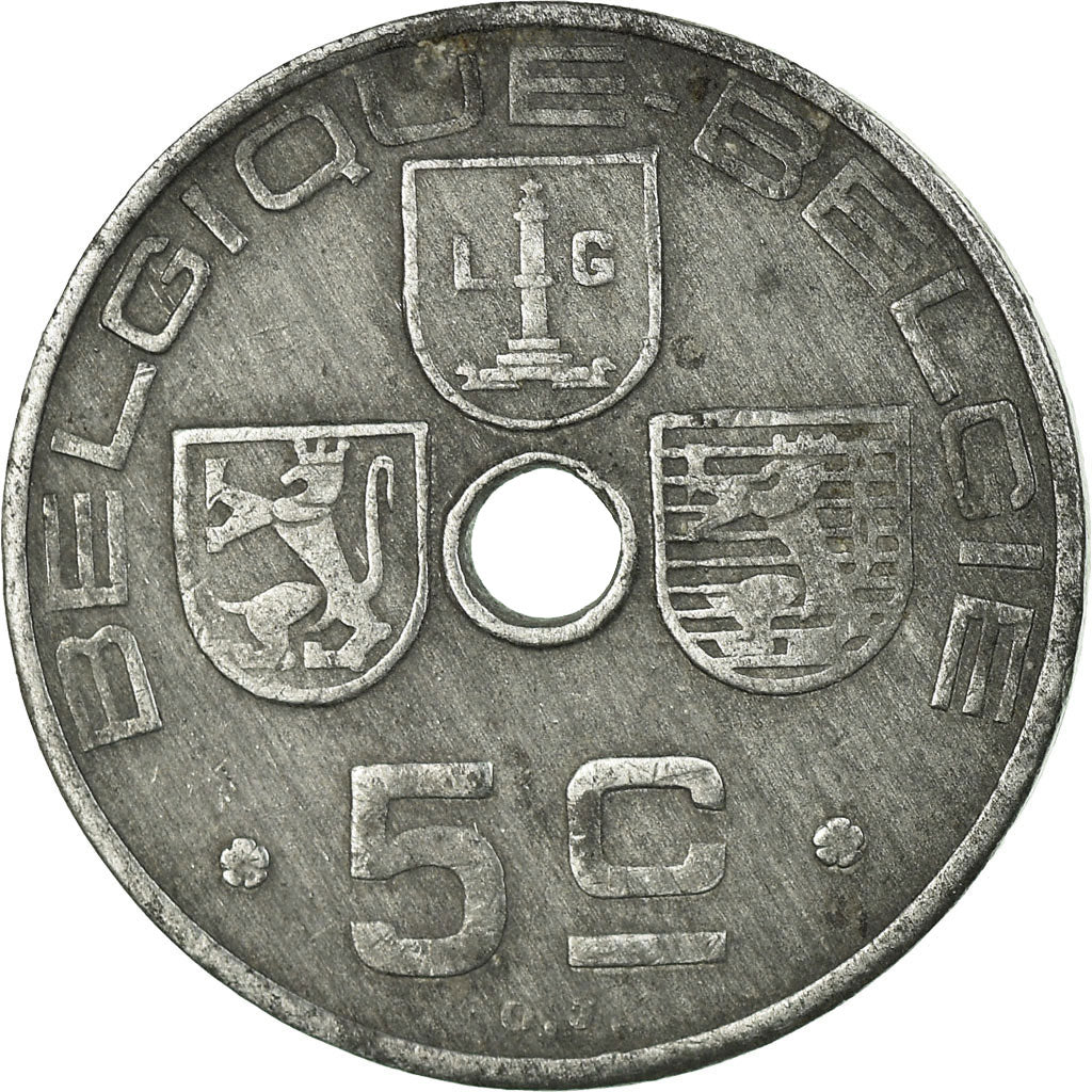 Coin, Belgium, 5 Centimes, 1941, VF(30-35), Zinc, KM:123