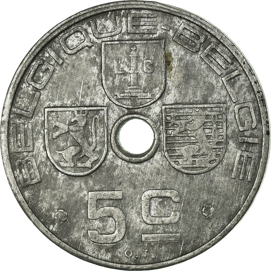 Coin, Belgium, 5 Centimes, 1943, VF(30-35), Zinc, KM:123