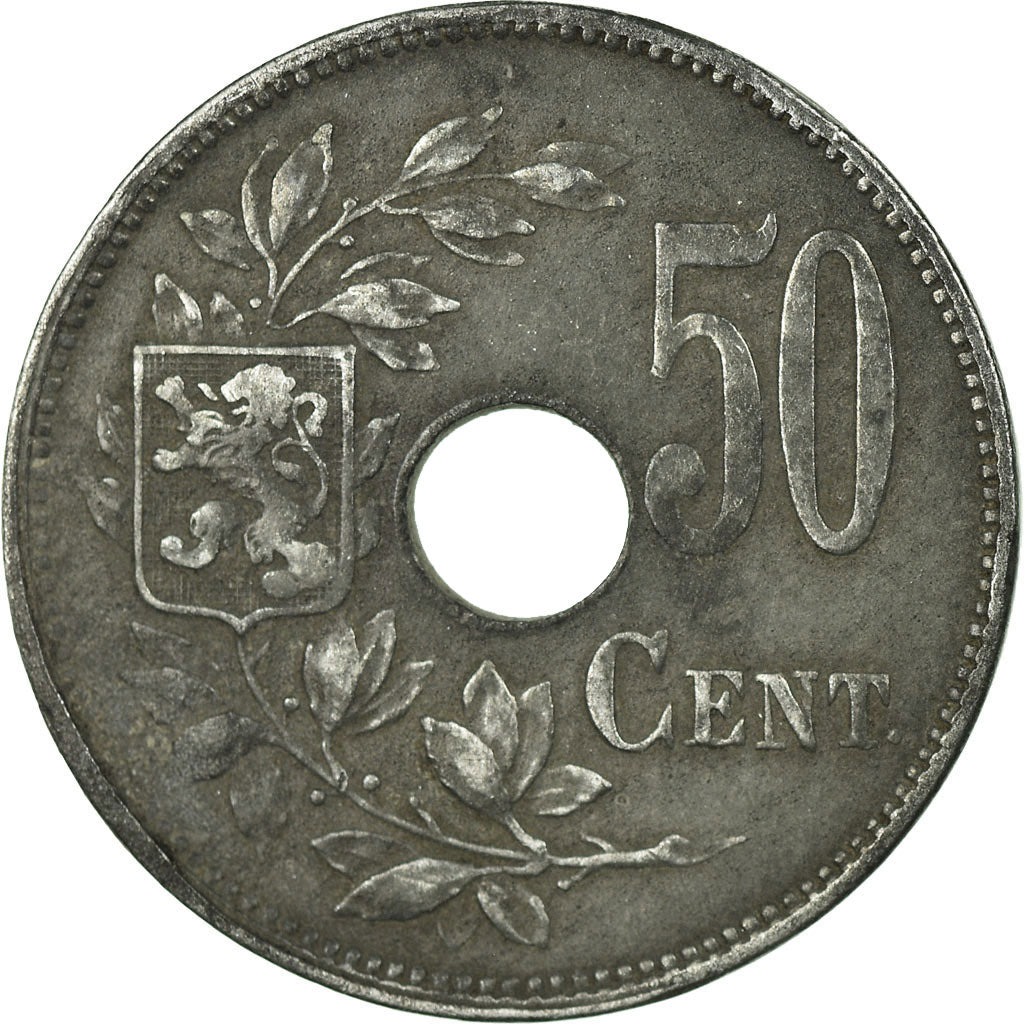 Coin, Belgium, 50 Centimes, 1918, VF(30-35), Zinc, KM:83
