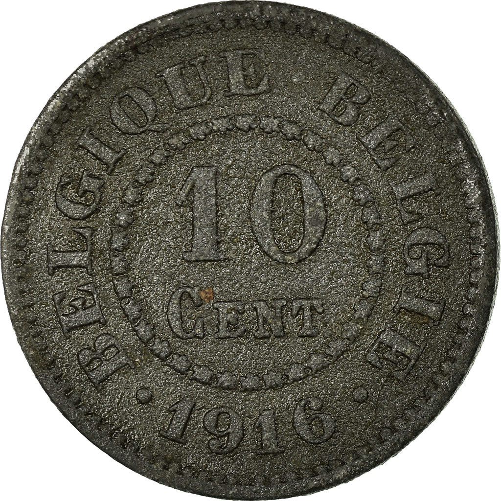 Moeda, Bélgica, 10 Centimes, 1916, VF(30-35), Zinco, KM:81