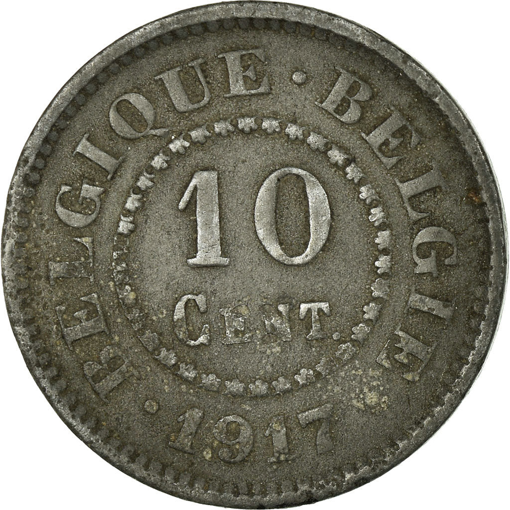 Coin, Belgium, 10 Centimes, 1917, VF(30-35), Zinc, KM:81