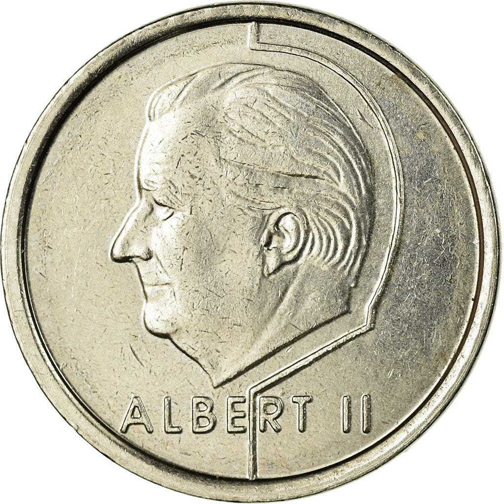 Coin, Belgium, Albert II, Franc, 1997, Brussels, EF(40-45), Nickel Plated Iron