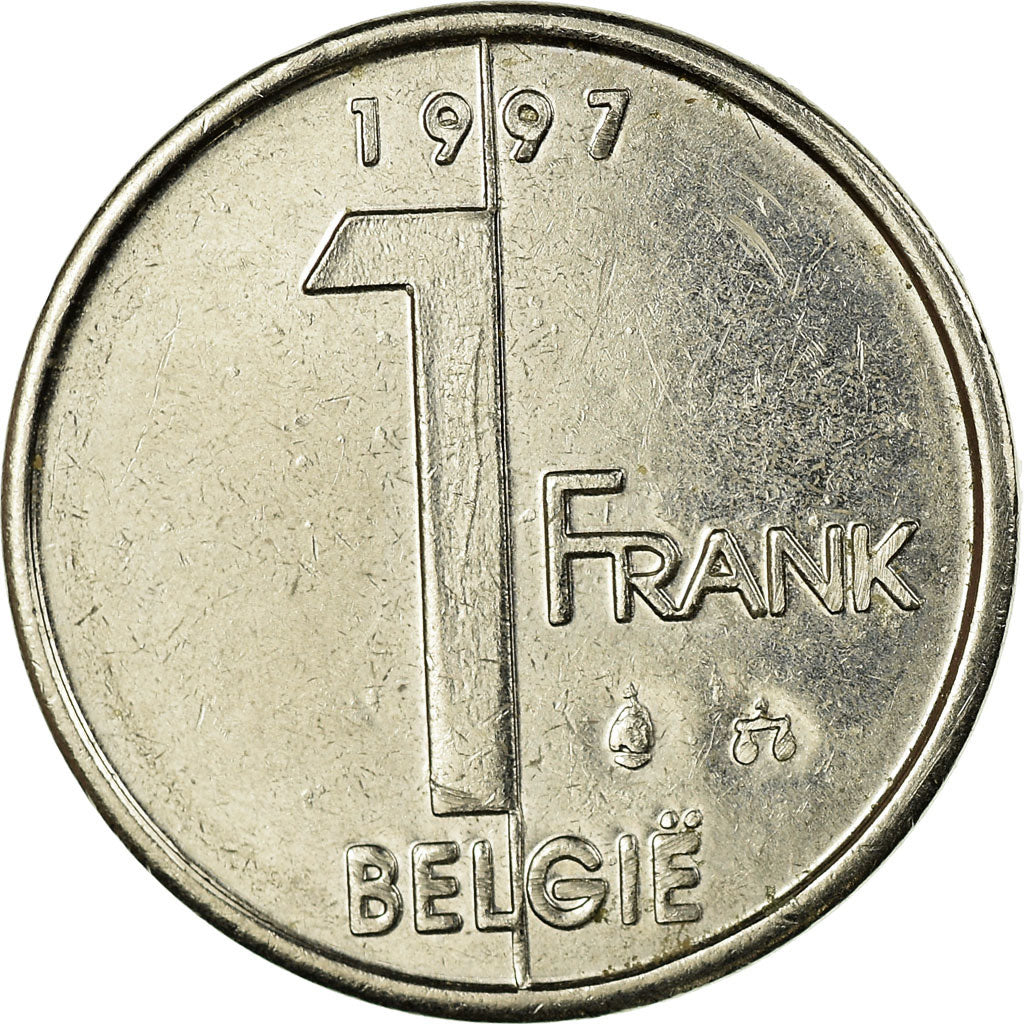 Coin, Belgium, Albert II, Franc, 1997, Brussels, EF(40-45), Nickel Plated Iron