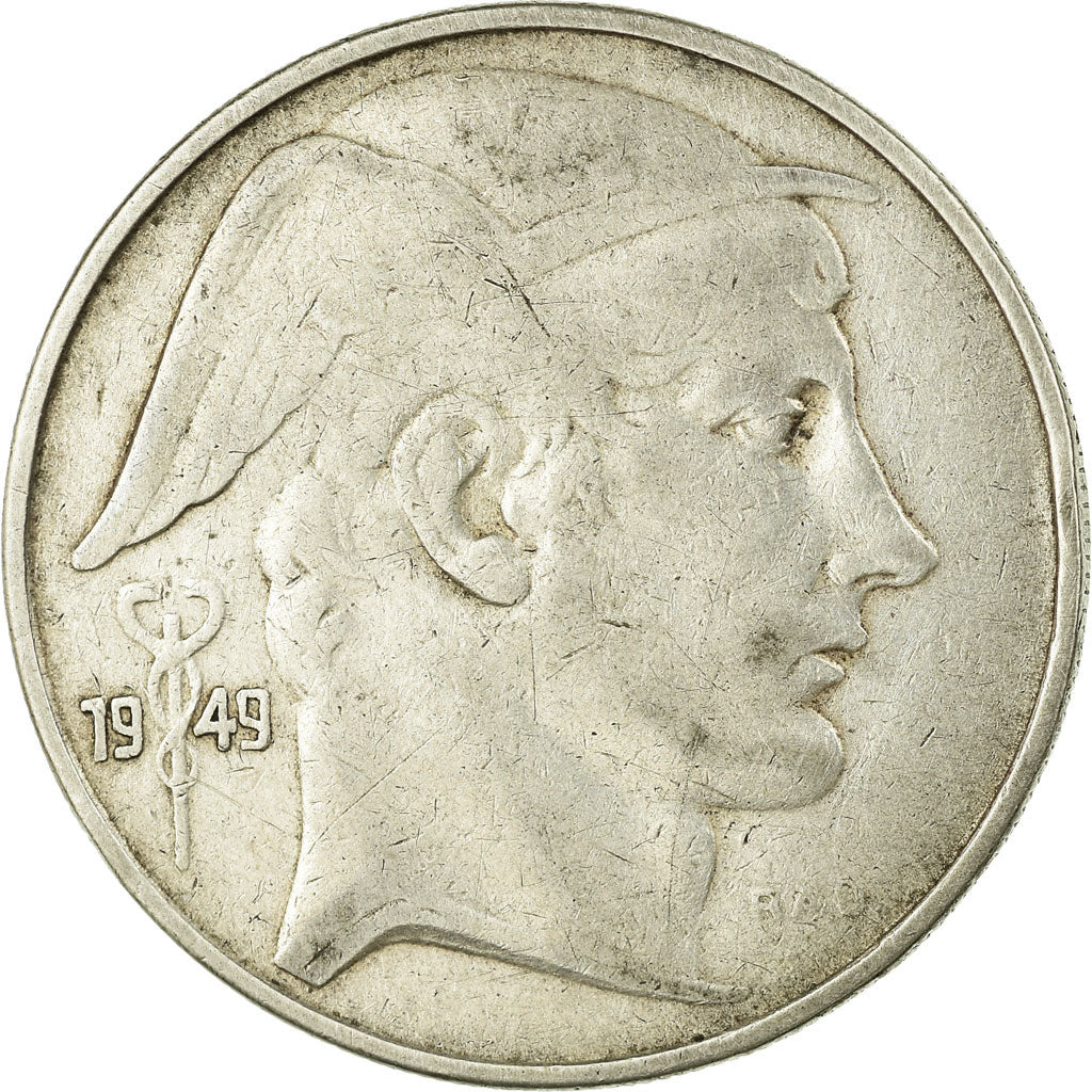 Coin, Belgium, 20 Francs, 20 Frank, 1949, AU(50-53), Silver, KM:141.1