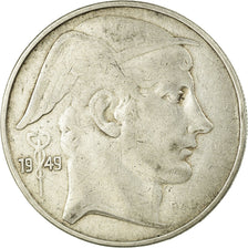 Coin, Belgium, 20 Francs, 20 Frank, 1949, AU(50-53), Silver, KM:141.1