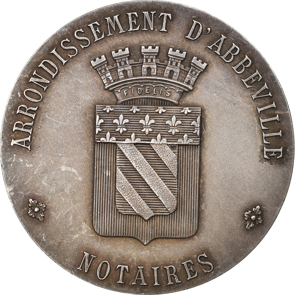 France, Token, Notary, Notaires de l'Arrondissement d'Abbeville, 1910, Faure