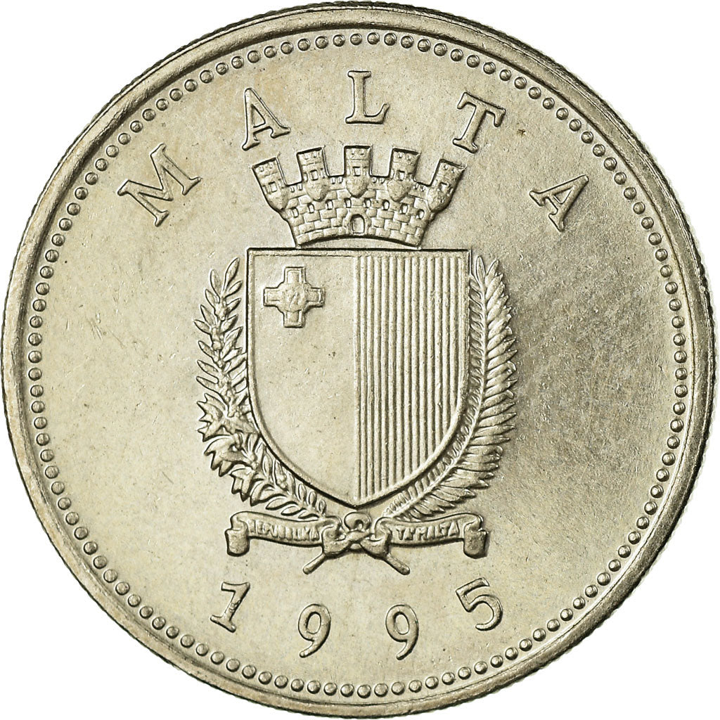 Coin, Malta, 10 Cents, 1995, EF(40-45), Copper-nickel, KM:96