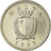 Coin, Malta, 10 Cents, 1995, EF(40-45), Copper-nickel, KM:96