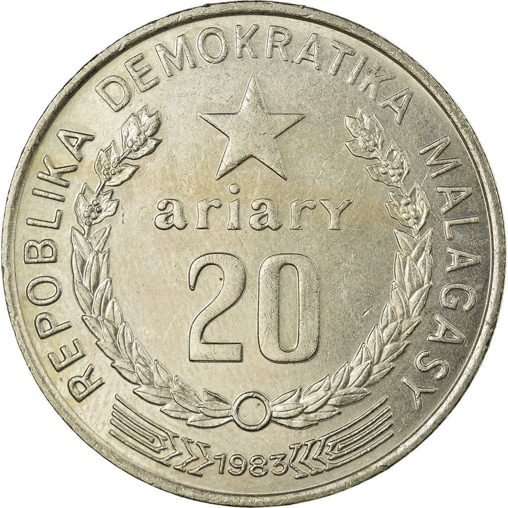 Münze, Madagascar, 20 Ariary, 1983, SS, Copper-nickel, KM:14b