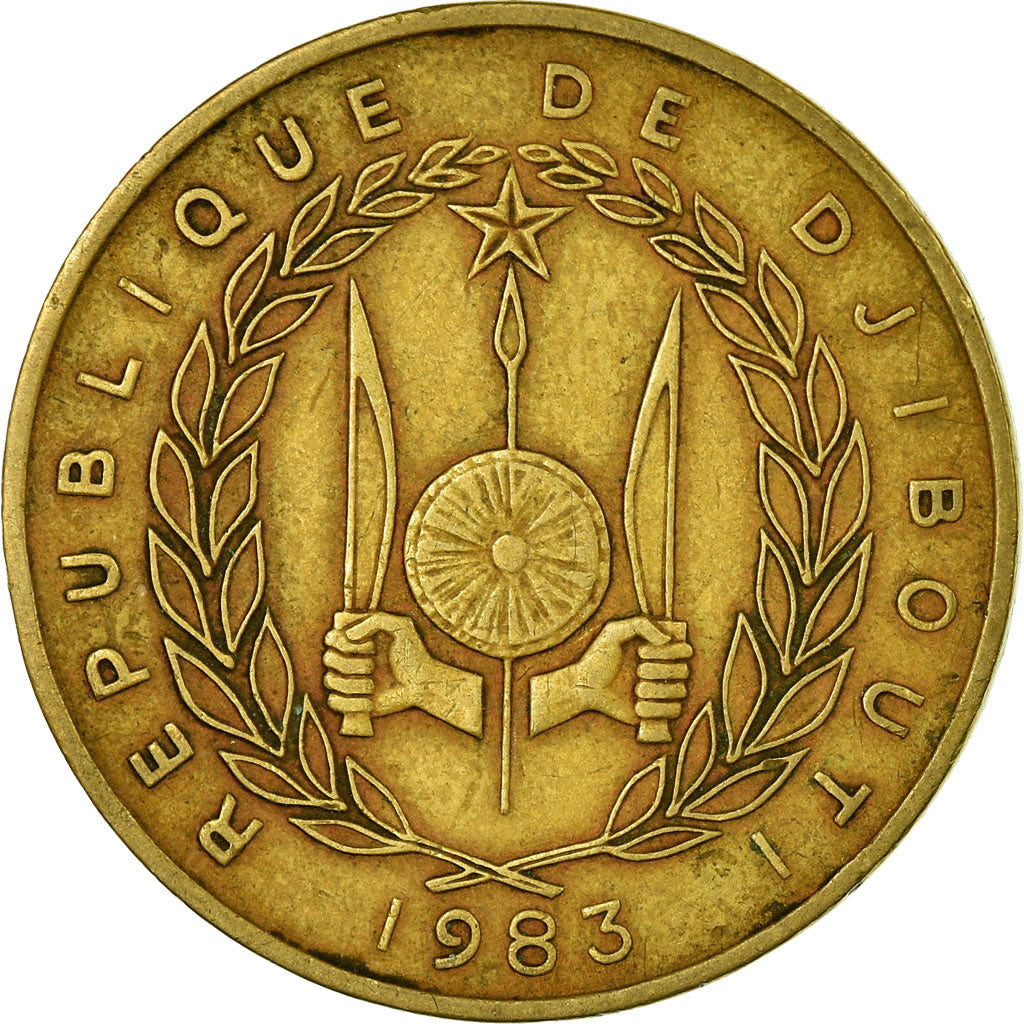 Coin, Djibouti, 20 Francs, 1983, Paris, VF(30-35), Aluminum-Bronze, KM:24