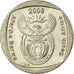 Moneta, Sudafrica, 2 Rand, 2008, Pretoria, BB, Rame placcato nichel, KM:445
