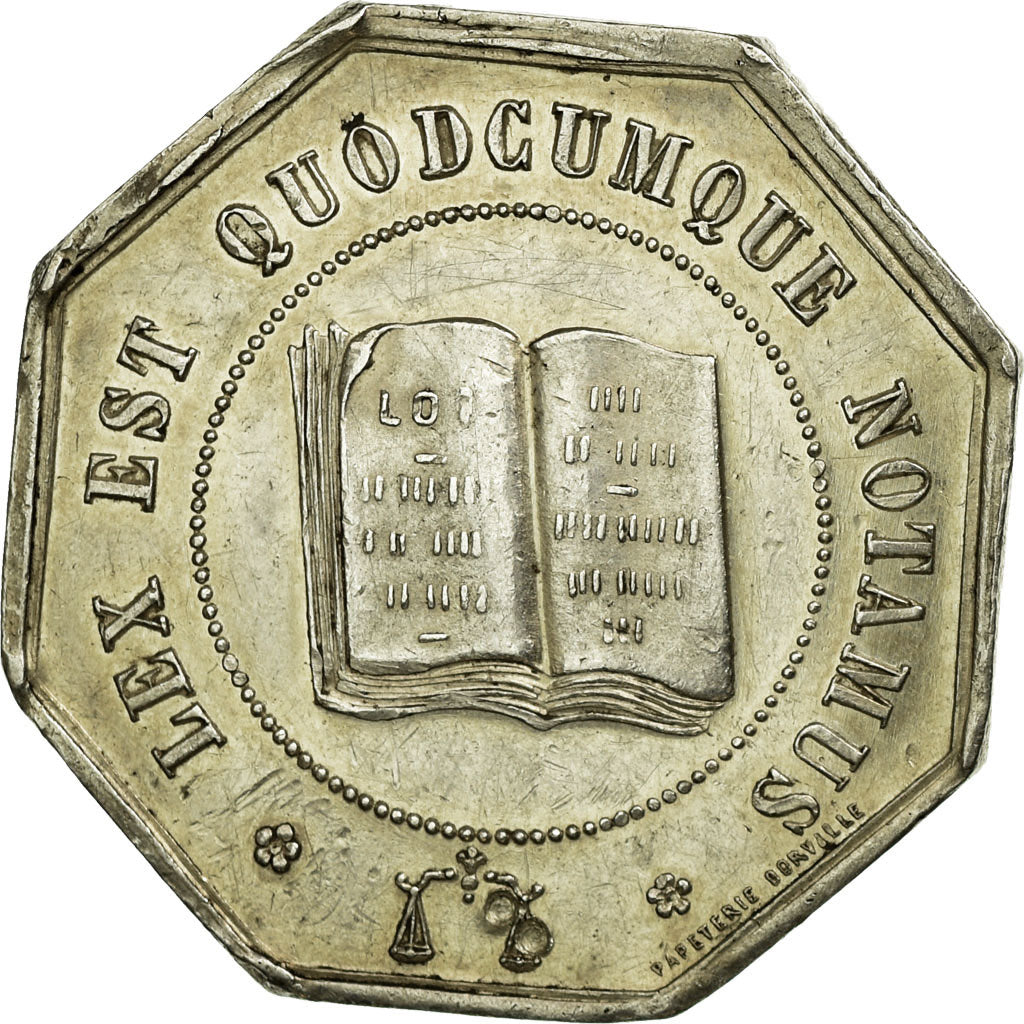 France, Token, Notary, EF(40-45), Silver, Lerouge:381