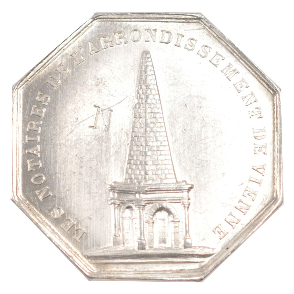 France, Notary, Token, 1837, AU(55-58), Silver, Lerouge #435a, 15.88
