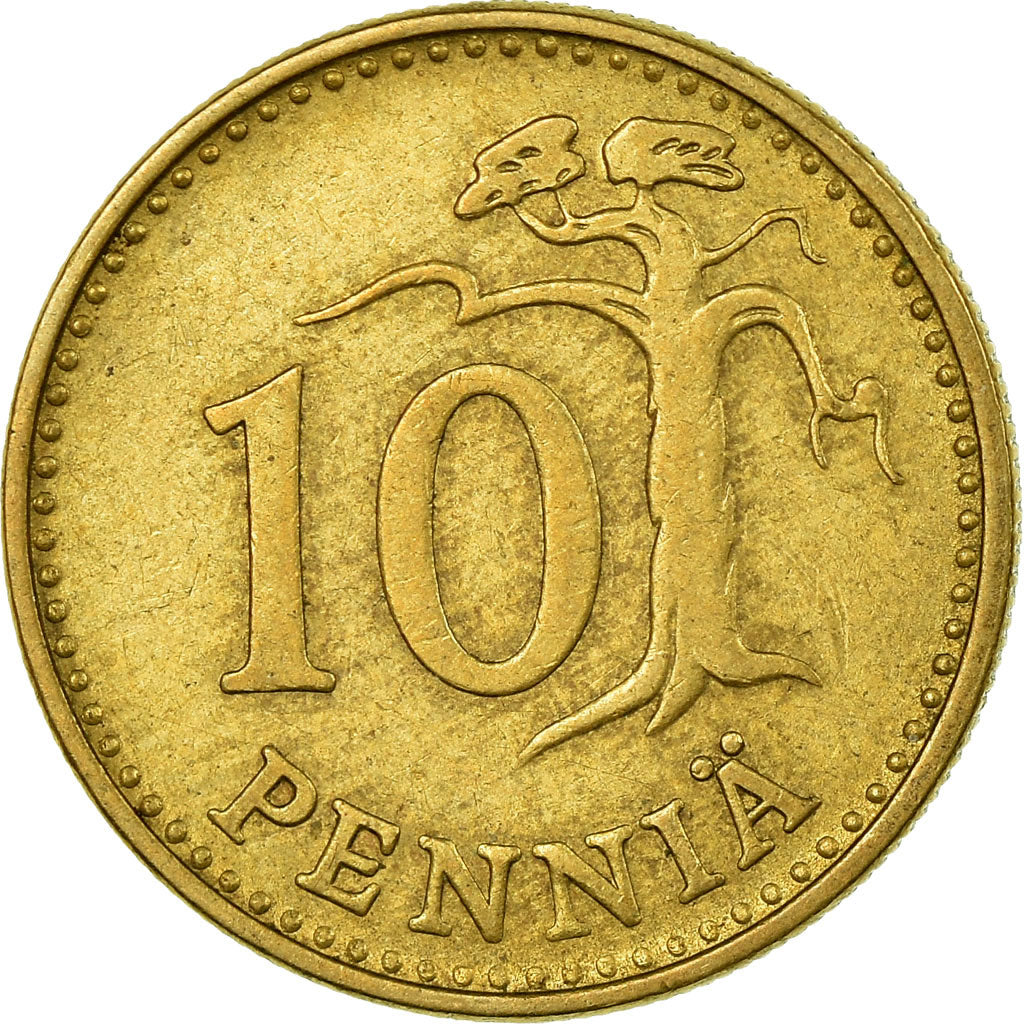 Moneta, Finlandia, 10 Pennia, 1963, BB, Alluminio-bronzo, KM:46