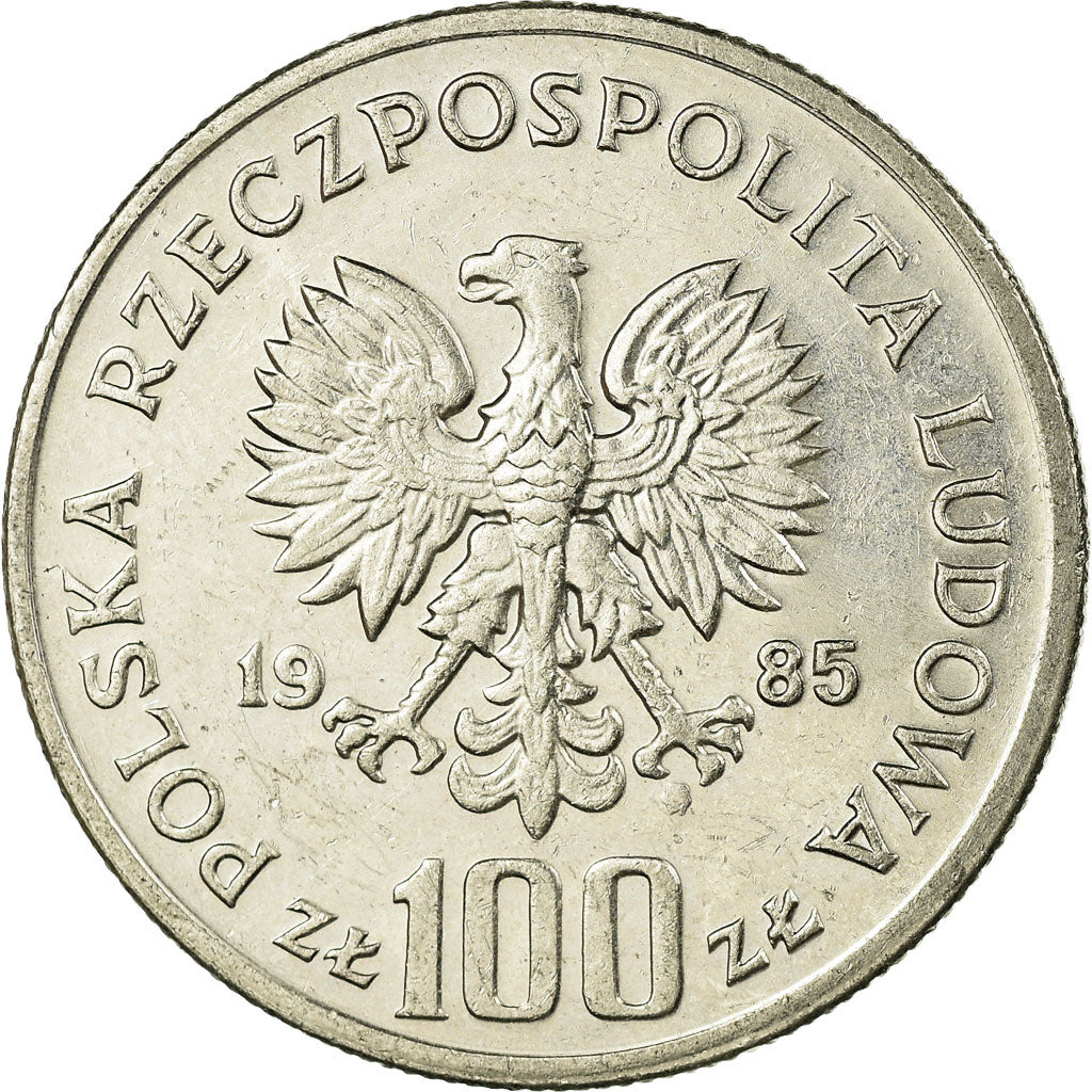 Monnaie, Pologne, 100 Zlotych, 1985, Warsaw, TTB, Nickel plated steel, KM:157