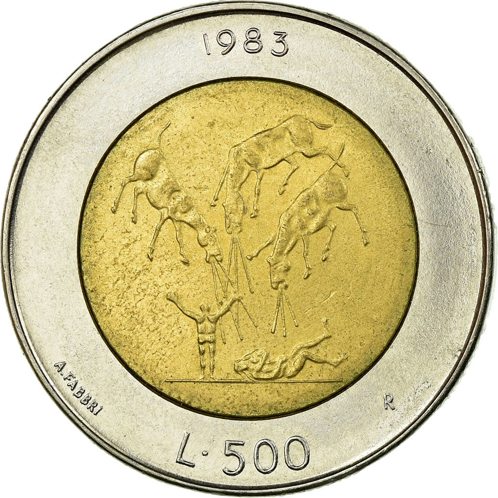 Münze, San Marino, 500 Lire, 1983, Rome, SS, Bi-Metallic, KM:153