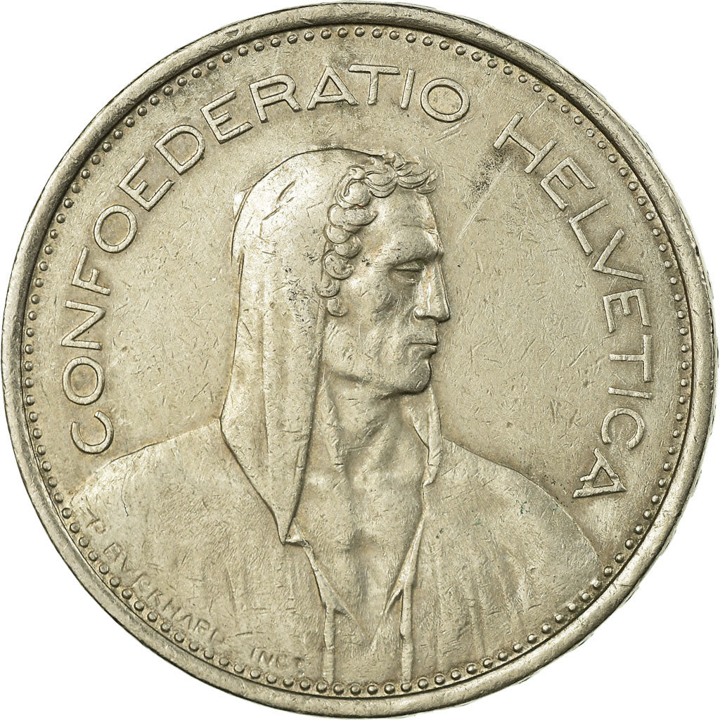Coin, Switzerland, 5 Francs, 1968, Bern, EF(40-45), Copper-nickel, KM:40a.1