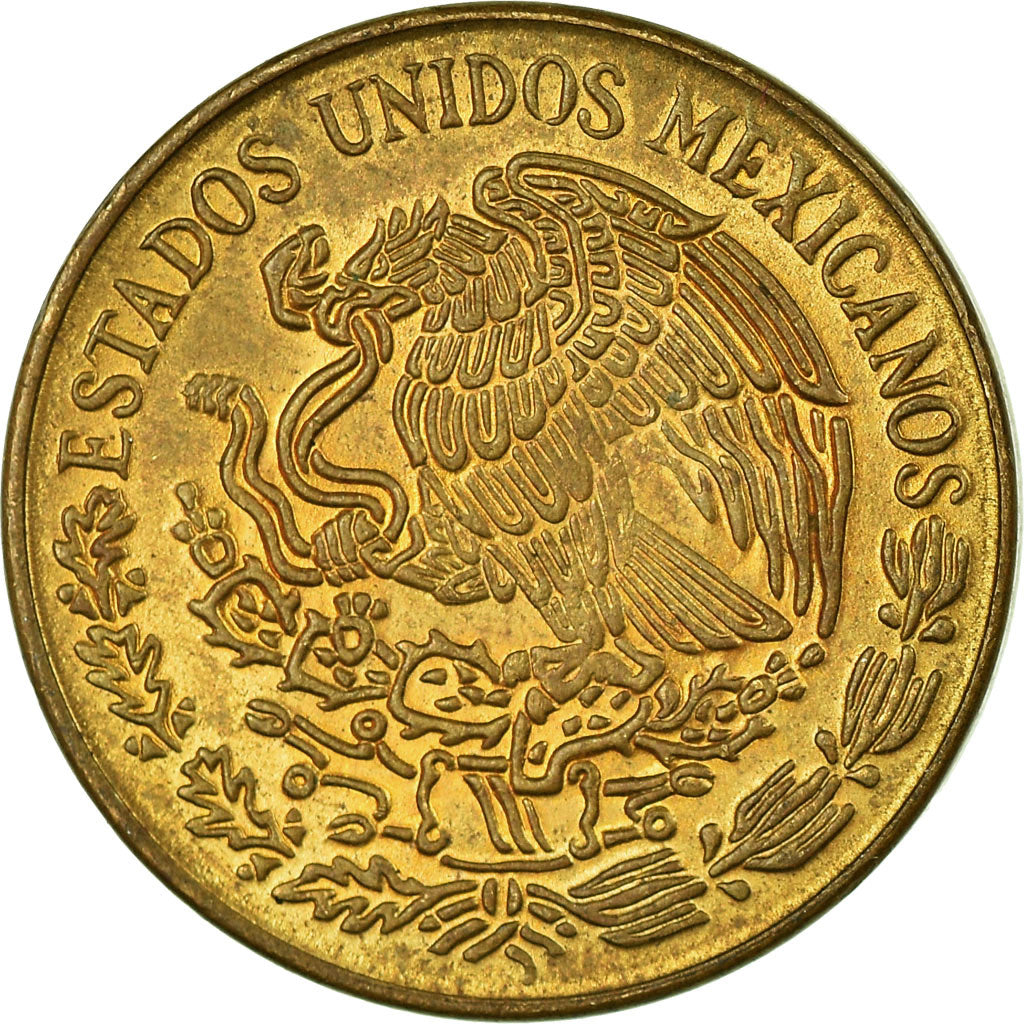 Moneta, Mexico, 5 Centavos, 1971, EF(40-45), Mosiądz, KM:427