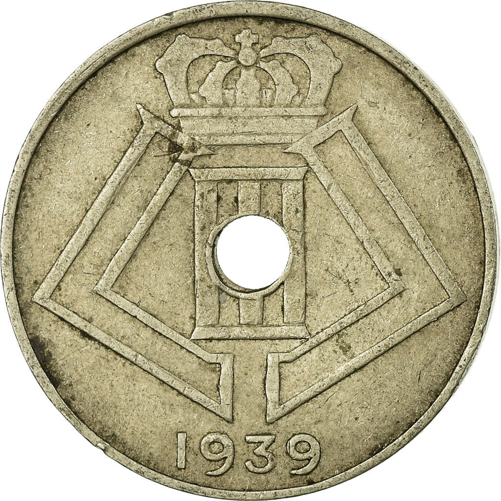 Coin, Belgium, 10 Centimes, 1939, EF(40-45), Nickel-brass, KM:112