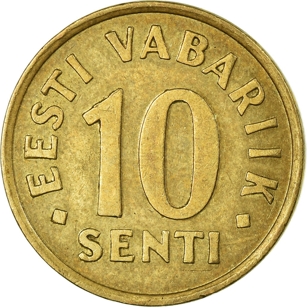 Coin, Estonia, 10 Senti, 1997, no mint, EF(40-45), Aluminum-Bronze, KM:22