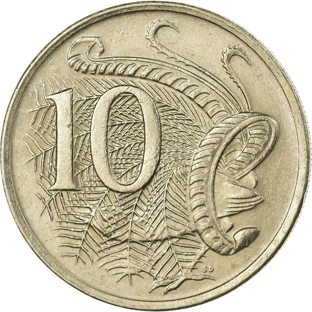 Monnaie, Australie, Elizabeth II, 10 Cents, 1969, TTB, Copper-nickel, KM:65