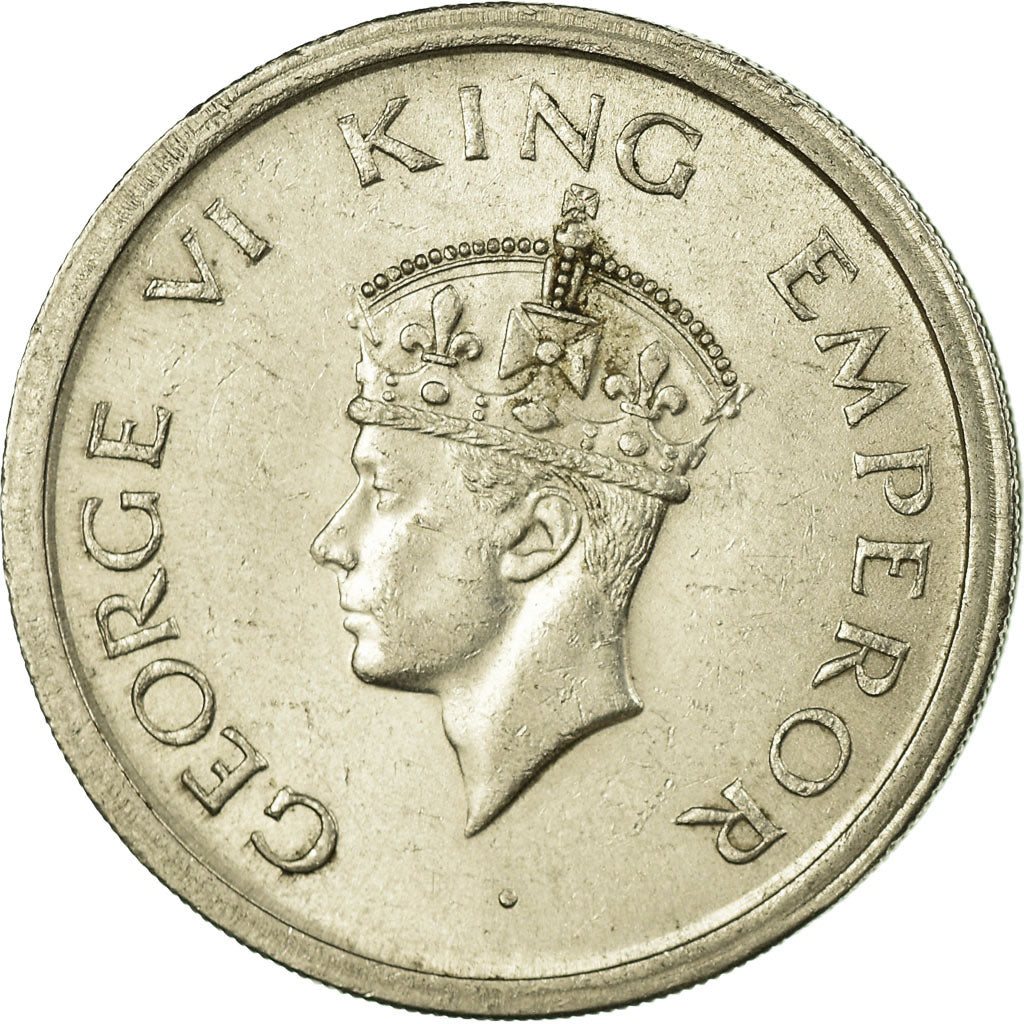 Coin, INDIA-BRITISH, George VI, Rupee, 1947, EF(40-45), Nickel, KM:559