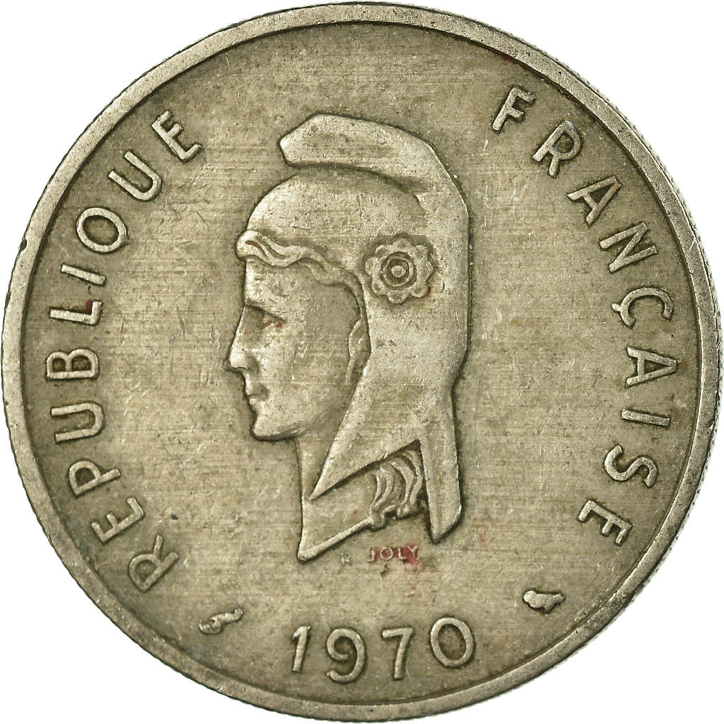 Munten, FRANSE  AFARS & ISSAS, 50 Francs, 1970, Paris, ZF, Copper-nickel, KM:18