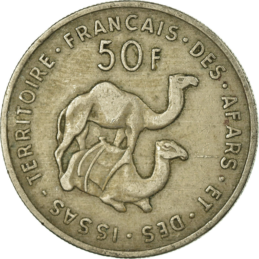 Munten, FRANSE  AFARS & ISSAS, 50 Francs, 1970, Paris, ZF, Copper-nickel, KM:18