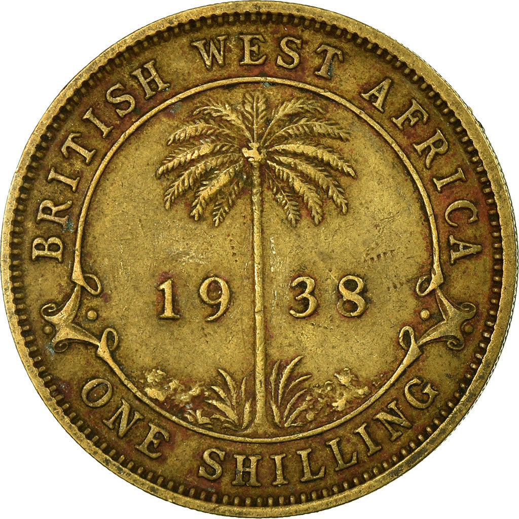 Coin, BRITISH WEST AFRICA, George VI, Shilling, 1938, EF(40-45), Nickel-brass