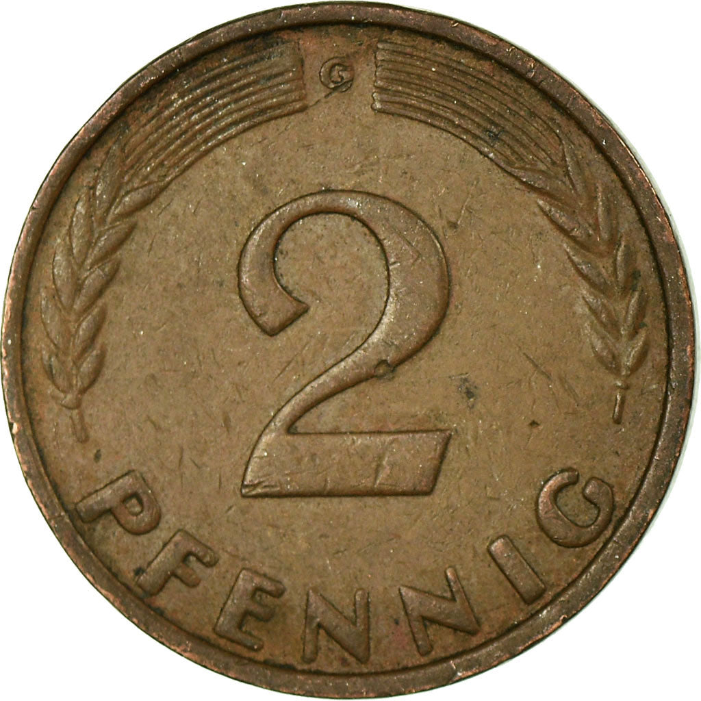 Moeda, ALEMANHA - REPÚBLICA FEDERAL, 2 Pfennig, 1950, Karlsruhe, EF(40-45)